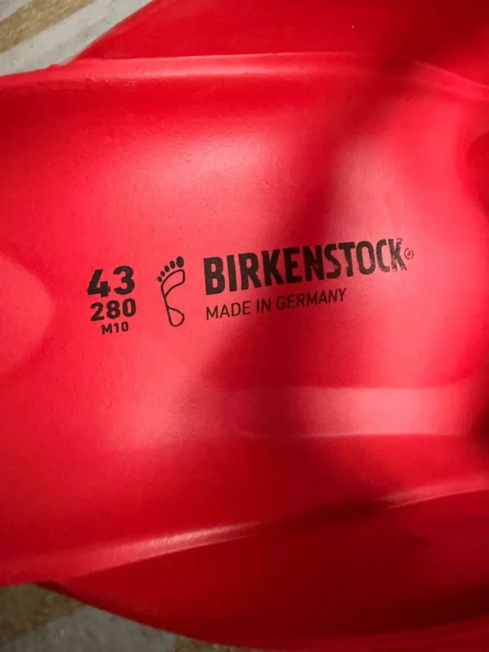 BIRKENSTOCK Men’s Red Buckle Sandals Size 43 / 10 NEW NWOB